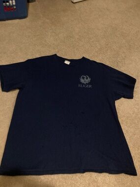 Ruger Men's Dark Blue Logo Short Sleeve Tee
